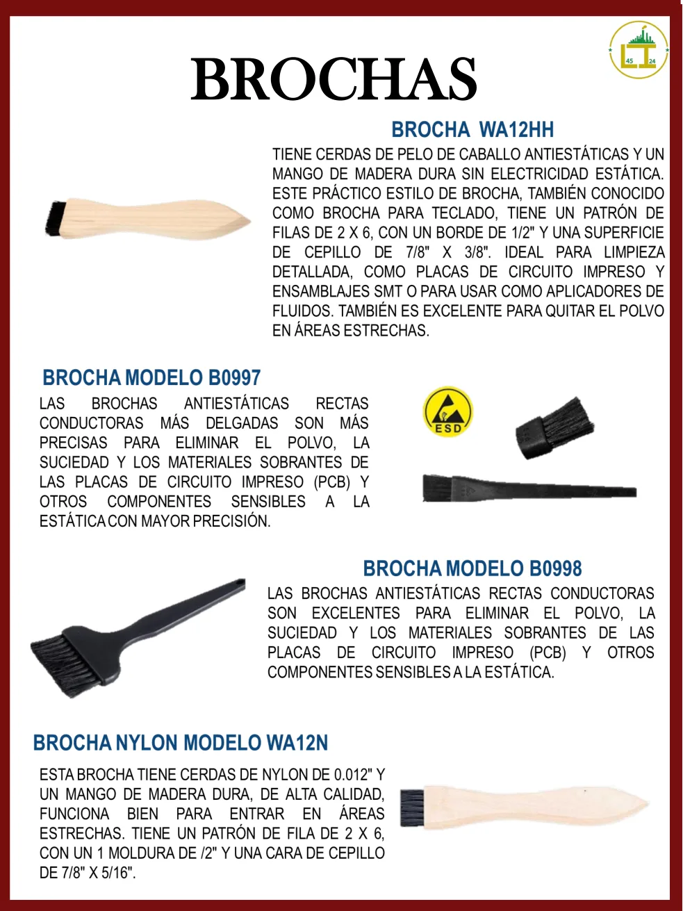 Página 22 del catálogo donde aparece Brocha modelo B0997