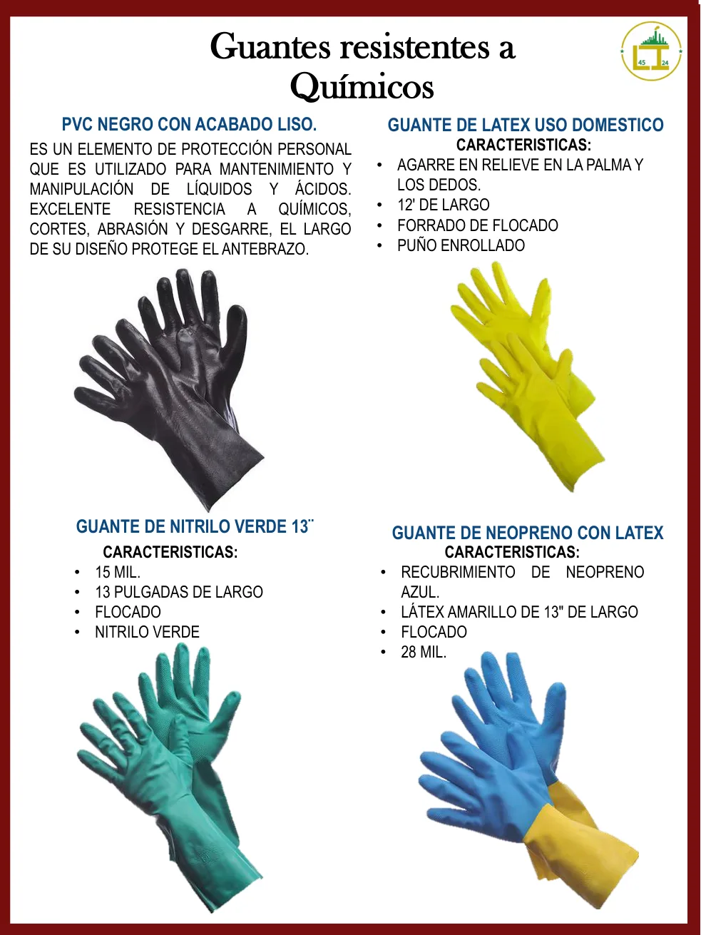 Página 41 del catálogo donde aparece Guante de neopreno con látex